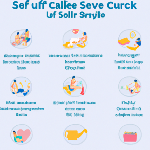 Infographic showing various self-care tips for better well-being