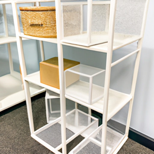 Various storage solutions such as bins, baskets, and shelves to keep belongings organized